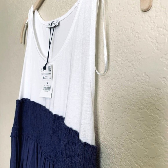 ZARA Blue dress sleeveless around neck relax summer dress size M - Picture 3 of 5